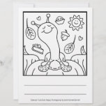 Cute Snail Happy Thanksgiving Coloring Page