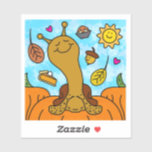 Cute Snail Happy Thanksgiving Vinyl Sticker