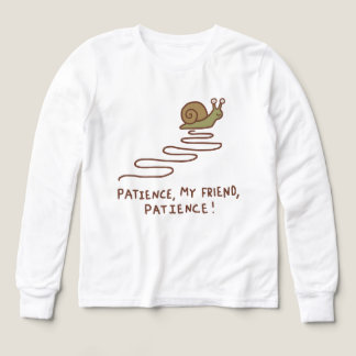 Cute Snail Patience Motivational Quote Tri-Blend Shirts