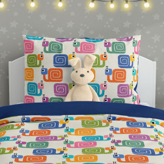 Cute Snail Pattern on Cream Pillow Case