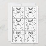 Cute Snail Pop Art Bunny Ears Easter Coloring |  Holiday Card