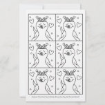 Cute Snail Pop Art Bunny Ears Easter Coloring Page