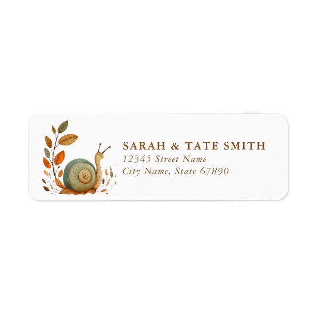 Cute Snail Return Address Labels (Front)