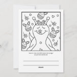 Cute Snail Sending Smiles Easter Coloring | Holiday Card