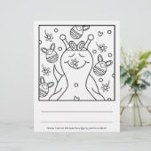 Cute Snail Sending Smiles Easter | Coloring Page (Standing Front)