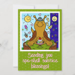 ❤️ Cute Snail Spe-shell Summer Solstice Blessings Greeting Card
