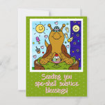 Cute Snail Spe-shell Summer Solstice Blessings Postcard