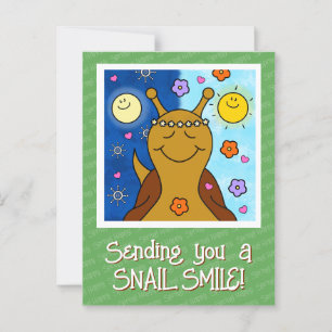 Cute Snail Spring Equinox Blessings Postcard