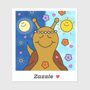Cute Snail Spring Equinox Blessings Vinyl Sticker