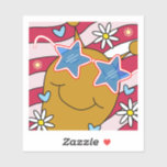 Cute Snail Star Spangled Smiles Fourth of July Sticker