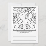 ❤️ Cute Snail Summer Garden Chat Coloring Card