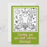 ❤️ Cute Snail Summer Solstice Fun Coloring Greeting Card