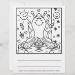 Cute Snail Summer Solstice Fun Coloring Page