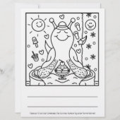 Cute Snail Summer Solstice Fun Coloring Page (Front)