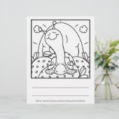 Cute Snail Summer Sunshine Smiles Coloring Page (Standing Front)