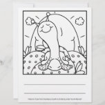 Cute Snail Summer Sunshine Smiles Coloring Page