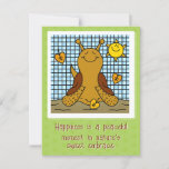 Cute Snail Sunshine And Leaf Mosaic Happy Fall Postcard