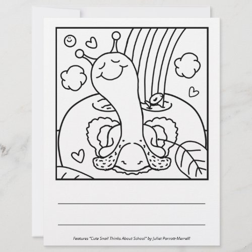 Cute Snail Teacher Appreciation Coloring Page