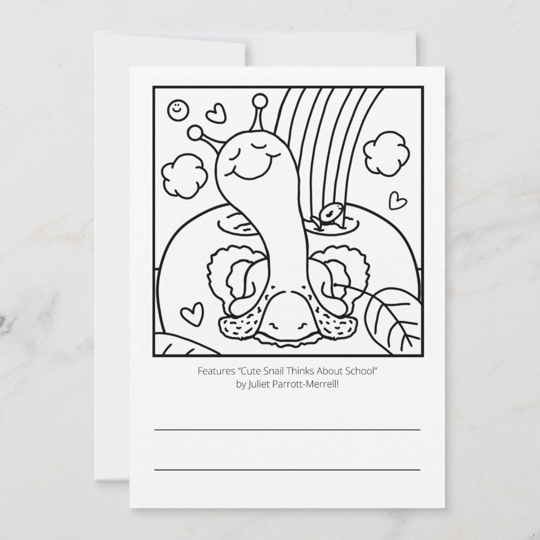 ❤️ Cute Snail Teacher Appreciation Day Thank You Card