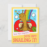 Cute Snail Teacher Appreciation Thank You Postcard