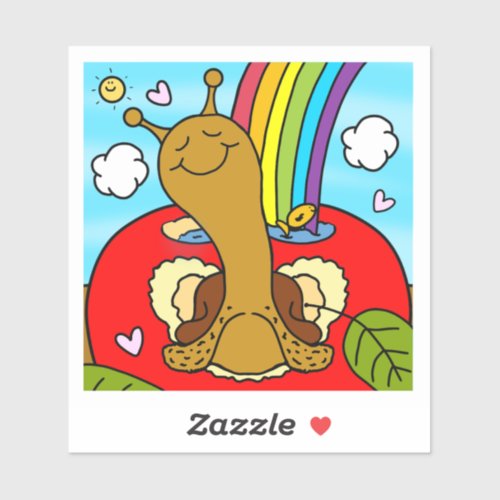 Cute Snail Teacher Appreciation Vinyl Sticker
