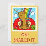 ❤️ Cute Snail End Of Year Teacher Thank You  Card