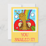 Cute Snail Teacher End Of Year Thank You  Postcard