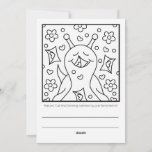 Cute Snail Valentines Day Coloring |  Holiday Card