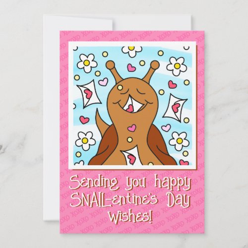 ❤️ Cute Snail Valentines Day Holiday Card