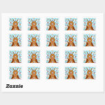Cute Snail Valentines Day Mail Square Sticker