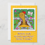 Cute Snail Watch Out Kindergarten Back To School Card