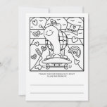 Cute Snail Watch Out Kindergarten Coloring  Card