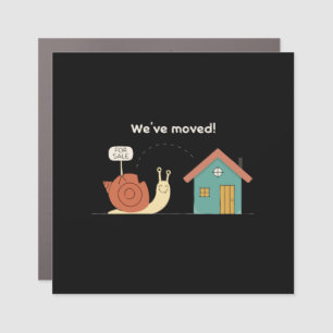 Cute Snail "We've Moved" Funny New Home Announceme Car Magnet