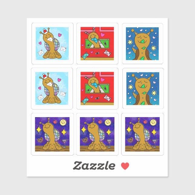 Cute Snail Winter 2025 Tiny Art Series Sticker (Sheet)