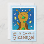 Cute Snail Winter Solstice Blessings Card