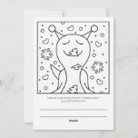 Cute Snail With Christmas Cookie Color Me |  Holiday Card