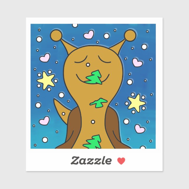 Cute Snail With Christmas Cookie | Vinyl  Sticker (Sheet)