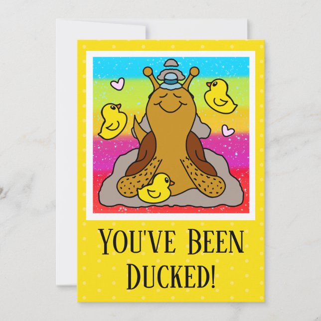 Cute Snail You’ve Been Ducked  Card (Front)