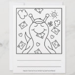 Cute Snail You’ve Got Mail Coloring Page