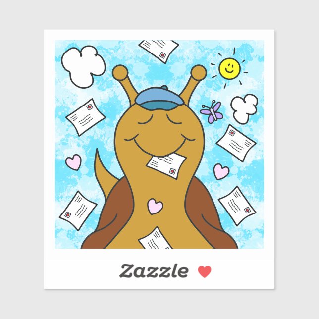 Cute Snail You’ve Got Mail Vinyl  Sticker (Sheet)
