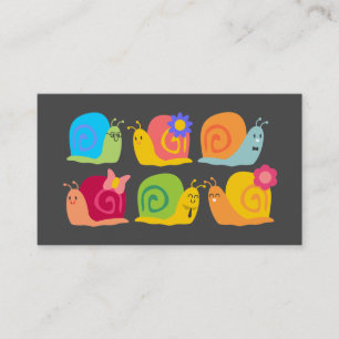 Cute snails kids online toys and books business business card
