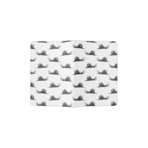 Cute Snails Pattern Vintage Snail Art Design Passport Holder