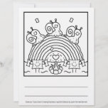Cute Snails Rainbow Log Fall Coloring Page
