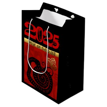 Cute Snake Chinese New Year Zodiac Birthday Mgb Medium Gift Bag by 2020_Year_of_rat at Zazzle