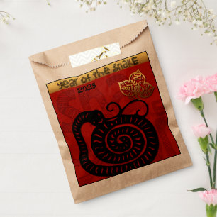 Cute Snake Chinese Year 2025 Zodiac Birthday FB Favor Bag