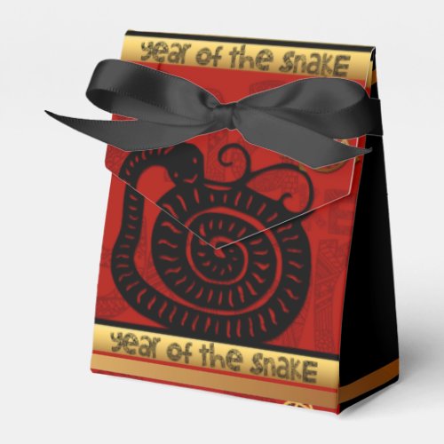 Cute Snake Chinese Year 2025 Zodiac Birthday TFB Favor Boxes