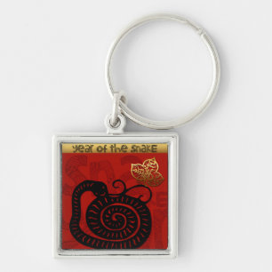 Cute Snake Chinese Year Zodiac Birthday MSqK Keychain