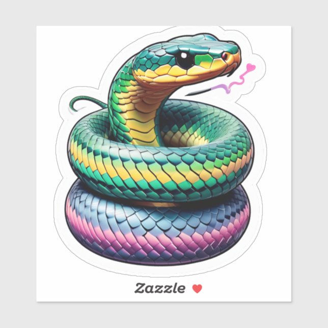 Cute Snake Illustration  Sticker (Sheet)