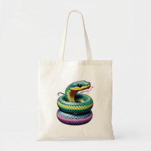 Cute Snake Illustration Tote Bag
