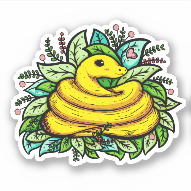 Cute Snake Sticker (Front)